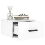 vidaXL Nástenné nočné stolíky 2 ks lesklé biele 35x35x20 cm – Obrázok 4