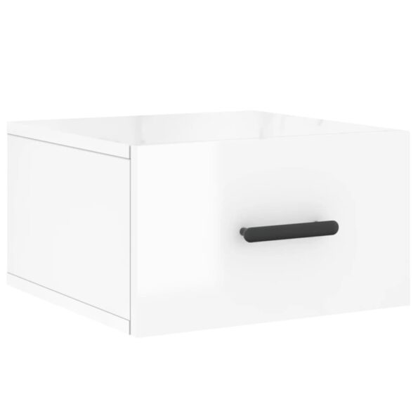 vidaXL Nástenné nočné stolíky 2 ks lesklé biele 35x35x20 cm – Obrázok 5
