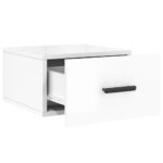 vidaXL Nástenné nočné stolíky 2 ks lesklé biele 35x35x20 cm – Obrázok 7