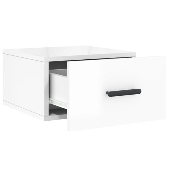 vidaXL Nástenné nočné stolíky 2 ks lesklé biele 35x35x20 cm – Obrázok 7