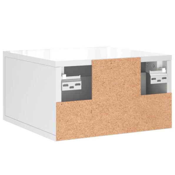 vidaXL Nástenné nočné stolíky 2 ks lesklé biele 35x35x20 cm – Obrázok 9