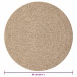 vidaXL Koberec ZIZUR 90 cm, jutový vzhľad, interiér a exteriér – Obrázok 7
