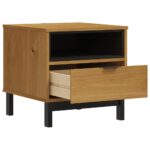 vidaXL Príručný stolík FLAM 50x50x50 cm, borovicový masív – Obrázok 4