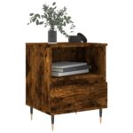 vidaXL Nočný stolík dymový dub 40x35x50 cm kompozitné drevo – Obrázok 3