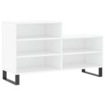 vidaXL Botník biely 102x36x60 cm spracované drevo – Obrázok 2