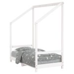 vidaXL Rám detskej postele biely 70x140 cm masívna borovica – Obrázok 2