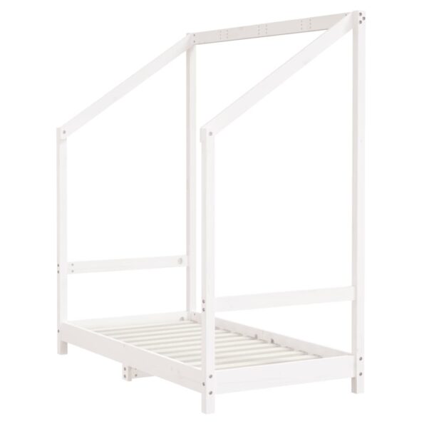 vidaXL Rám detskej postele biely 70x140 cm masívna borovica – Obrázok 3
