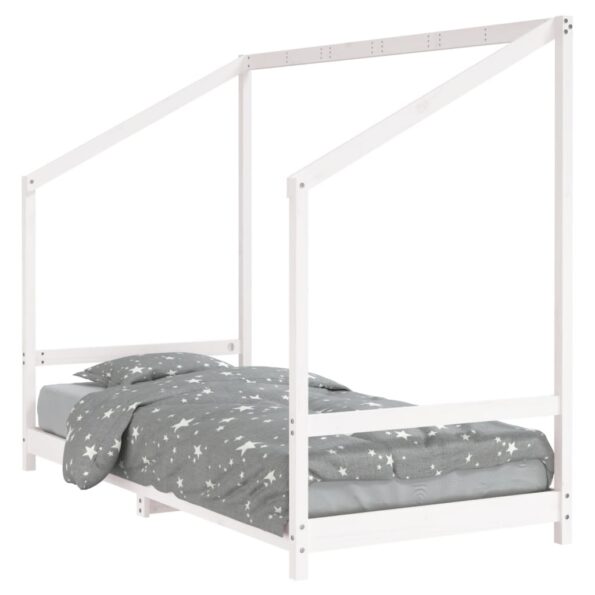 vidaXL Rám detskej postele biely 90x190 cm masívna borovica – Obrázok 2