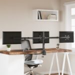 vidaXL Držiak na tri monitory čierny oceľový VESA 75/100 mm – Obrázok 4