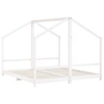 vidaXL Rám detskej postele biely 2x(90x200) cm masívna borovica – Obrázok 3