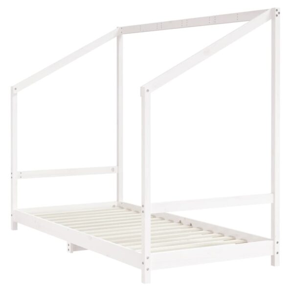 vidaXL Rám detskej postele biely 2x(90x200) cm masívna borovica – Obrázok 4