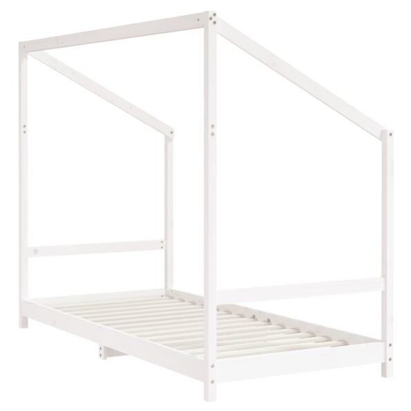 vidaXL Rám detskej postele biely 2x(90x200) cm masívna borovica – Obrázok 7