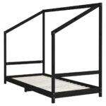 vidaXL Rám detskej postele čierny 2x(90x190) cm masívna borovica – Obrázok 4