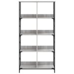 vidaXL Knižnica sivá sonoma 78,5x33x153 cm kompozitné drevo – Obrázok 4