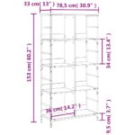 vidaXL Knižnica sivá sonoma 78,5x33x153 cm kompozitné drevo – Obrázok 8