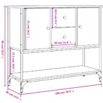vidaXL Komoda hnedý dub 100x36x85 cm kompozitné drevo – Obrázok 11