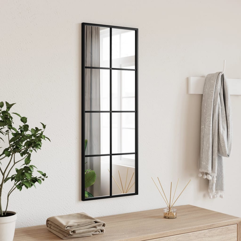 VXL8721012134997_m_en_hd_1.jpg vidaXL Nástenné zrkadlo čierne 30x80 cm obdĺžnikové železné – Obrázok 1
