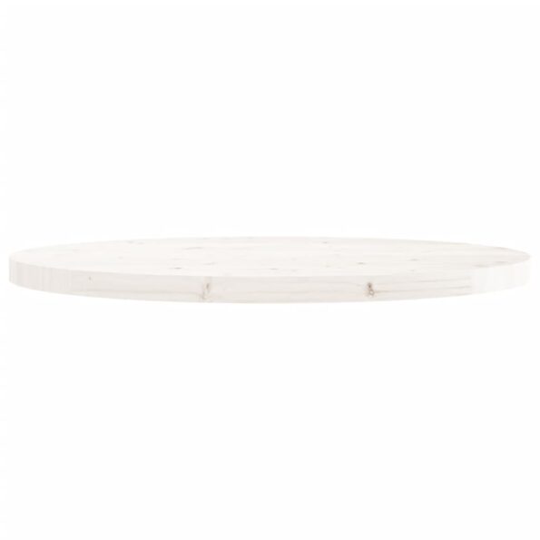 vidaXL Stolová doska okrúhla biela Ø90x3 cm masívna borovica – Obrázok 3