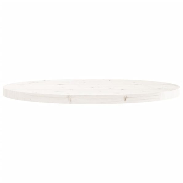 vidaXL Stolová doska okrúhla biela Ø90x3 cm masívna borovica – Obrázok 4