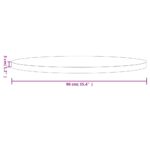 vidaXL Stolová doska okrúhla biela Ø90x3 cm masívna borovica – Obrázok 7