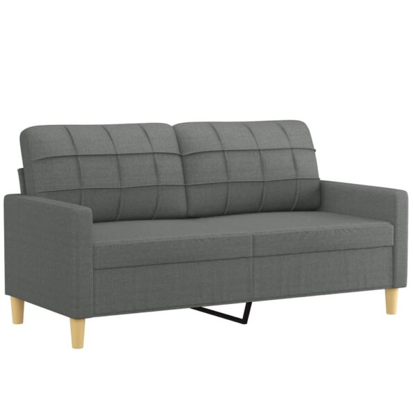vidaXL 2-miestna pohovka tmavosivá 140 cm látka – Obrázok 2