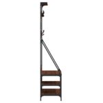 vidaXL Vešiak na šaty s botníkom hnedý dub 80x40x184 cm – Obrázok 5