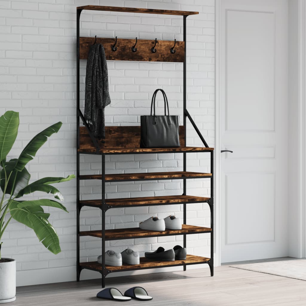 VXL8721012196612_m_en_hd_1.jpg vidaXL Vešiak na šaty s botníkom dymový dub 90x34x184 cm – Obrázok 1