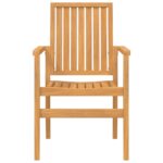 vidaXL Stohovateľné záhradné stoličky 8 ks 56,5x57,5x91 cm masívny tík – Obrázok 4