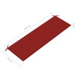 vidaXL Podložka na záhradnú lavičku 150x50x3 cm, oxfordská látka – Obrázok 5