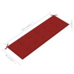 vidaXL Podložka na záhradnú lavičku 150x50x3 cm, oxfordská látka – Obrázok 6