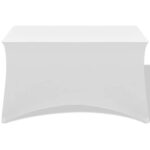 vidaXL Naťahovací návlek na stôl, 2 ks, 183x76x74 cm, biely – Obrázok 3