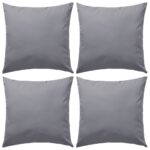 vidaXL Vankúše do exteriéru 4 ks 45x45 cm sivé