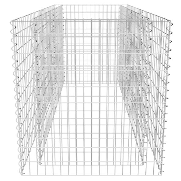 vidaXL Gabiónový vyvýšený záhon, oceľ 180x90x100 cm, strieborný – Obrázok 5