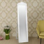 vidaXL Samostatne stojace zrkadlo v barokovom štýle 160x40 cm, biele – Obrázok 2