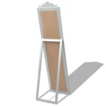 vidaXL Samostatne stojace zrkadlo, barokový štýl, 160x40cm, strieborné – Obrázok 5