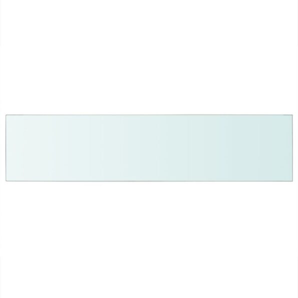 vidaXL Poličkový panel z priehľadného skla, 110x25 cm – Obrázok 2