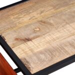 vidaXL Konferenčný stolík s držiakom na časopisy z pravej kože, 110x50x45 cm – Obrázok 7