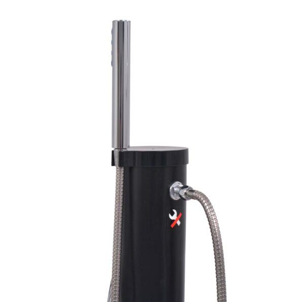 vidaXL Solárna sprcha, 8 l, oceľová, PVC – Obrázok 5