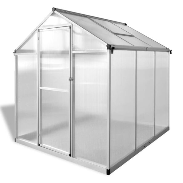 vidaXL Skleník, spevnený hliník 3,46 m² – Obrázok 4