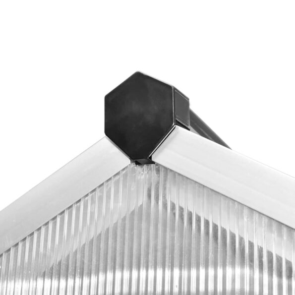 vidaXL Skleník, spevnený hliník 3,46 m² – Obrázok 8