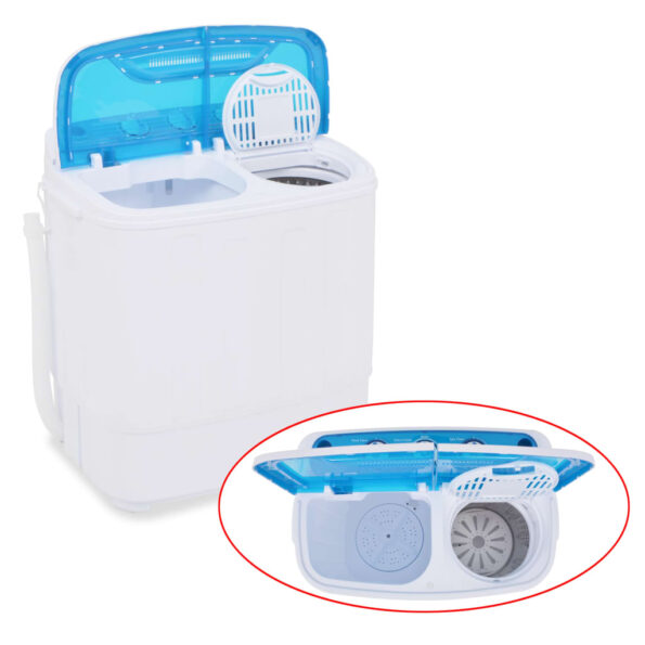 vidaXL Mini práčka s dvojitou nádobou, 5,6 kg – Obrázok 5