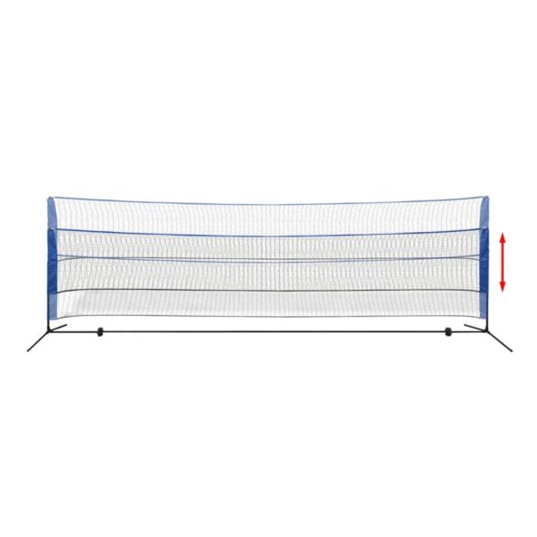 vidaXL Bedmintonová sada siete a košíkov, 500x155 cm – Obrázok 4