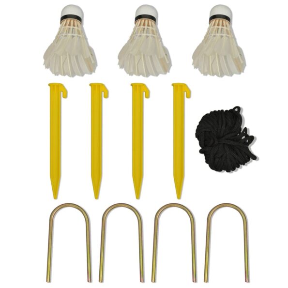 vidaXL Bedmintonová sada siete a košíkov, 500x155 cm – Obrázok 10