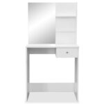 vidaXL Toaletný stolík, kompozitné drevo 75x40x141 cm, biely – Obrázok 3