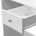 vidaXL Toaletný stolík, kompozitné drevo 75x40x141 cm, biely – Obrázok 4