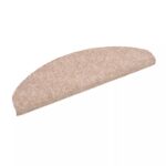 vidaXL Schodové rohože, samolepiace, 15 ks, 65x21x4 cm, svetlohnedé, polkruhové, veľké – Obrázok 2