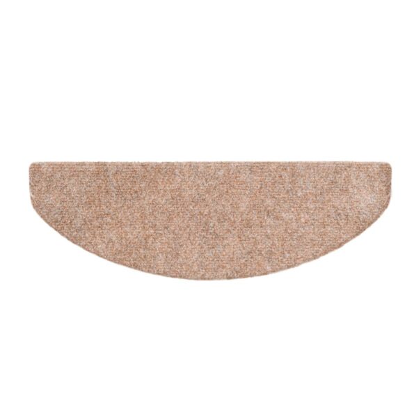 vidaXL Schodové rohože, samolepiace, 15 ks, 65x21x4 cm, svetlohnedé, polkruhové, veľké – Obrázok 5