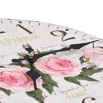 vidaXL Vintage nástenné hodiny, kvety 30 cm – Obrázok 5
