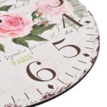 vidaXL Vintage nástenné hodiny, kvety 30 cm – Obrázok 6