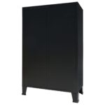 vidaXL Šatník, kov, industriálny štýl 67x35x107 cm, čierny – Obrázok 3